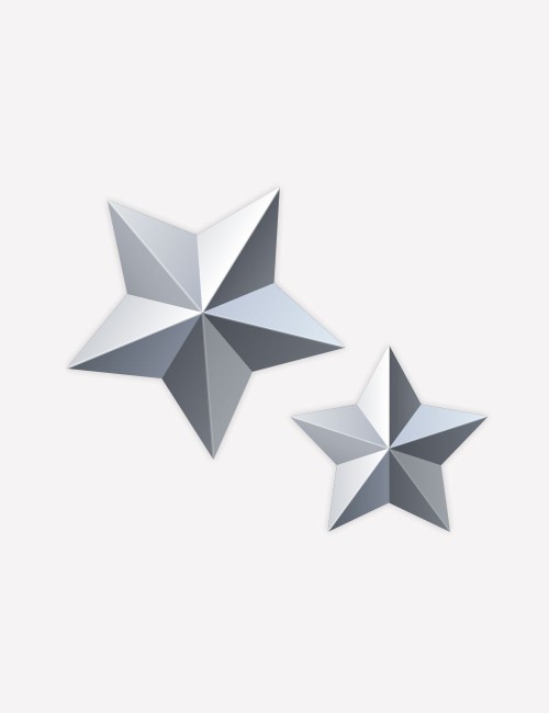 Étoile Argent - 150 pcs - 2...